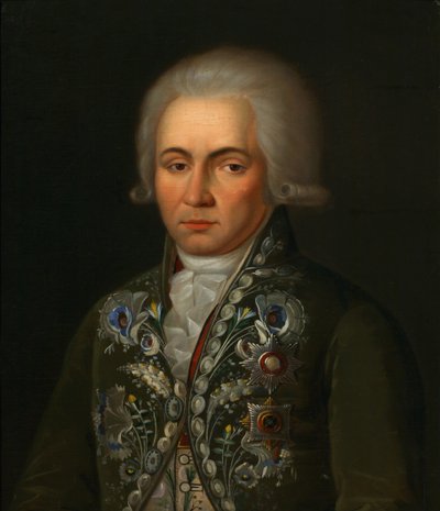 Portrait of the Poet Gavrila R. Derzhavin 1743-1816, 1790s by Unbekannt