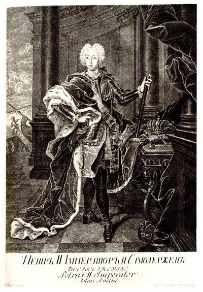 Portrait of Tsar Peter II of Russia 1715-1730 by Unbekannt