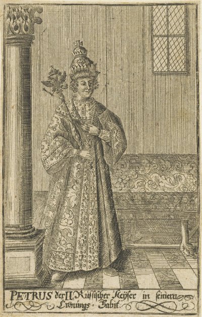 Portrait of the Tsar Peter II of Russia 1715-1730, ca 1730 by Unbekannt