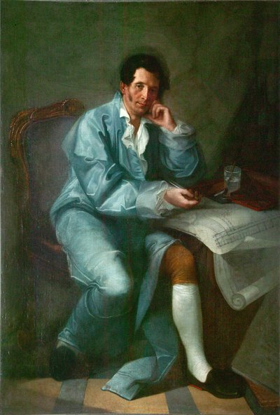 Portrait of the architect Jean-Baptiste Vallin de la Mothe by Unbekannt