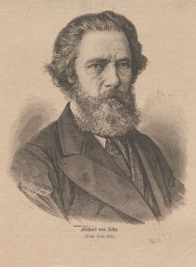 Portrait of the Artist Mihály Zichy 1827-1906, 1877 by Unbekannt