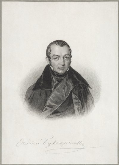 Portrait of the Author Faddei Bulgarin by Unbekannt