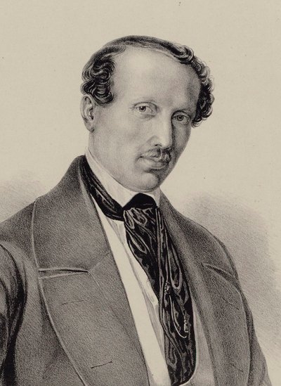 Portrait of the Composer Hans Christian Lumbye, c. 1850 by Unbekannt