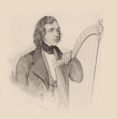 Portrait of the harpist and composer Elias Parish Alvars 1808-1849, 1830 by Unbekannt