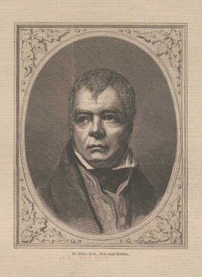 Portrait of the historical novelist and poet Sir Walter Scott 1771-1832, 1871 by Unbekannt