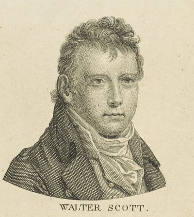 Portrait of the historical novelist and poet Sir Walter Scott by Unbekannt