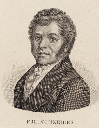 Portrait of the Organist and Composer Friedrich Schneider by Unbekannt