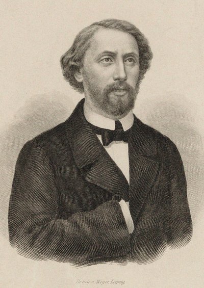 Portrait of the pianist and composer Julius Schulhoff, 1860 by Unbekannt