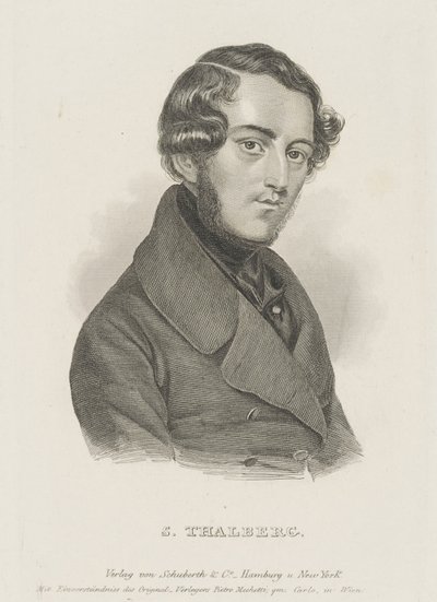 Portrait of the Pianist and Composer Sigismund Thalberg 1812-1871, c. 1850 by Unbekannt