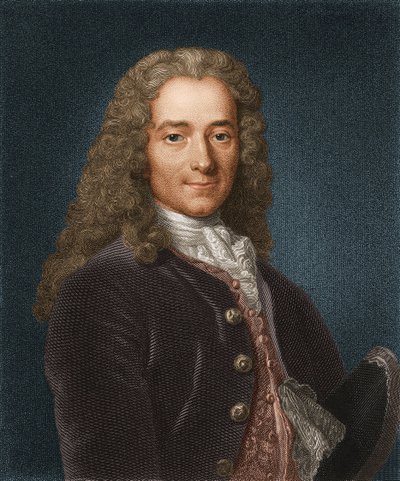 Portrait of the Writer, Essayist and Philosopher Francois Marie Arouet de Voltaire by Unbekannt