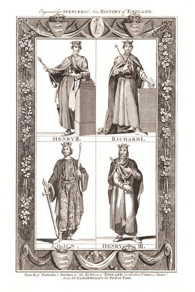 Portraits and Dresses of The Kings of England with coats of Arms, 1784 by Unbekannt