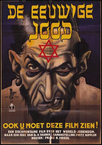 Poster for the Antisemitic Film The Eternal Jew by Unbekannt