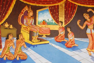 Preah Prom Rath Monastery: Life of the Buddha: Dancing in the Palace, Siem Reap, Cambodia by Unbekannt