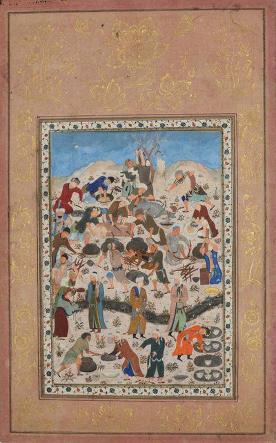 Preparation for a Feast, Folio from a Divan of Jami by Unbekannt