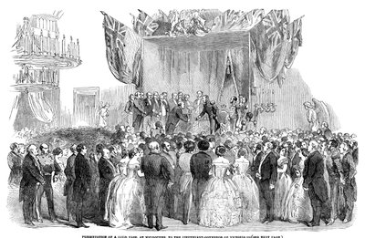 Presentation of a Gold Vase, at Melbourne, to the Lieutenant Governor of Victoria, 1854 by Unbekannt