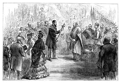 Presentation of a Sword to Giuseppe Garibaldi at the Crystal Palace, 1864, Late 19th Century by Unbekannt