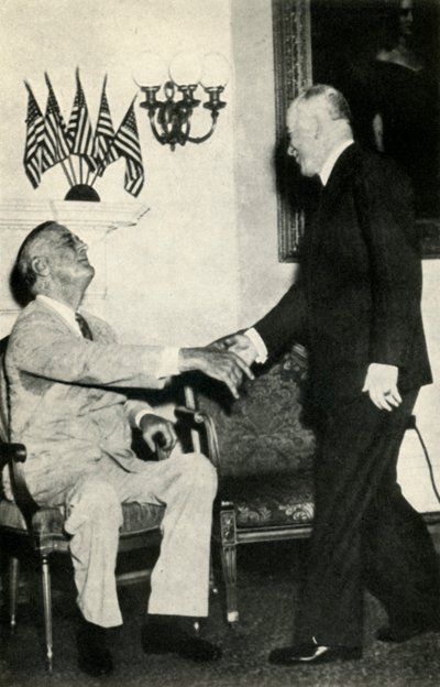 President Benes Visits F. D. Roosevelt in 1942, 1947 by Unbekannt