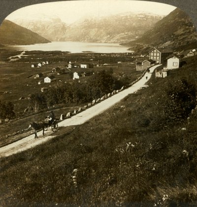 Pretty Mountain-Walled Village and Lake of Roldal, in Rugged Western Norway by Unbekannt