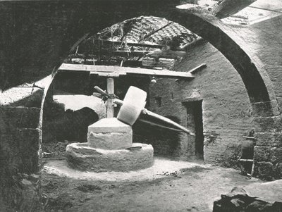 Primitive corn-mill, Nile Delta, Egypt, 1895 by Unbekannt