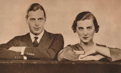 Prince George and Princess Marina, who became engaged on 28 August, 1934 by Unbekannt