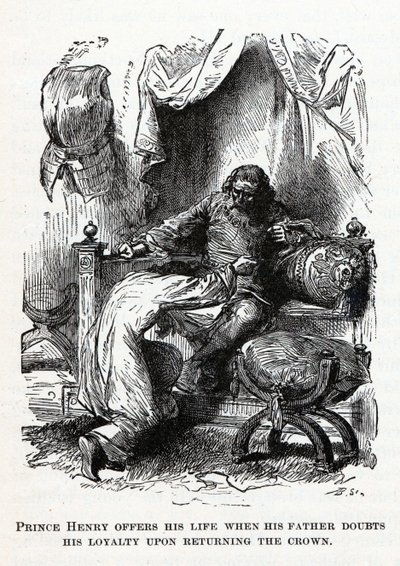 Prince Henry Offers His Life When His Father Doubts His Loyalty Upon Returning the Crown by Unbekannt