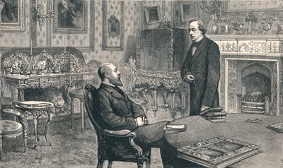 Prince of Wales visiting Lord Beaconsfield at Hughenden Manor, 1896 by Unbekannt