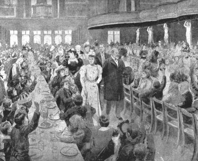 Princess Alexandra attending one of her dinners for poor children, c1897, 1901 by Unbekannt