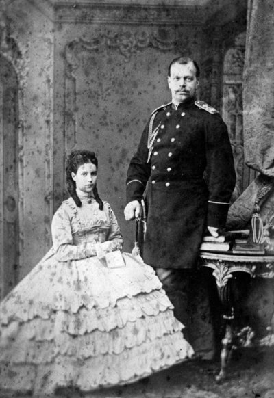 Princess Dagmar of Denmark and Grand Duke Alexander Alexandrovich of Russia by Unbekannt