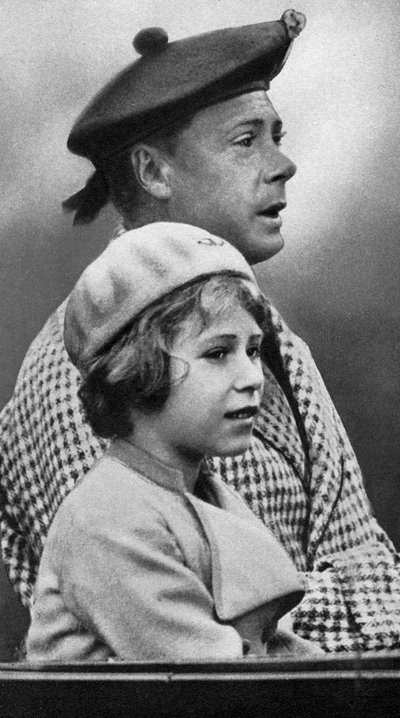 Princess Elizabeth with Her Uncle David, c. 1936 by Unbekannt