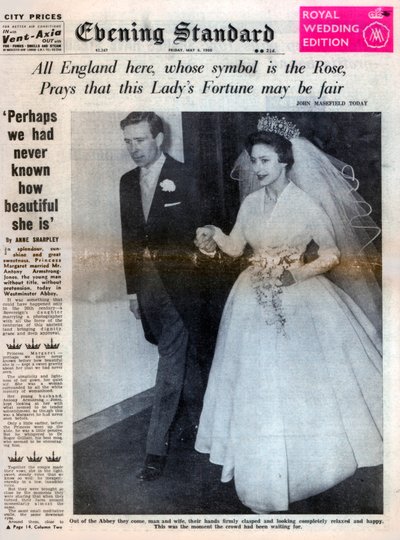 Princess Margaret marries Antony Armstrong-Jones, 6 May 1960 by Unbekannt