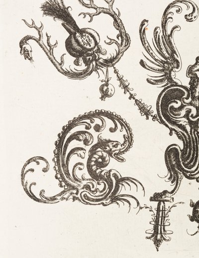 Print, Plate 48, from Neüw Grottesken Buch (New Grotesque Book), 1610 by Unbekannt