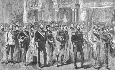 Procession of the Governors of Australia at the Melbourne Exhibition of 1888 by Unbekannt