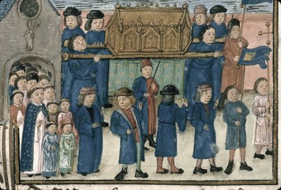 Procession of the relics of Saint Nicholas. From Livre de la confrérie Saint-Nicolas de by Unbekannt