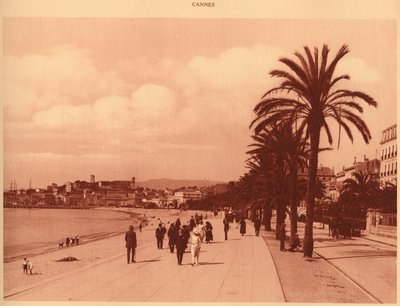 Promenade de la Croisette and Mont Chevalier, Cannes by Unbekannt