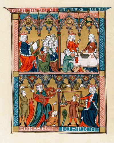 Prudence, Temperance, Fortitude and Justice by Unbekannt
