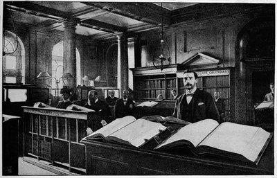 Public Search Room at the Probate Registry, Somerset House, London, c1901 by Unbekannt