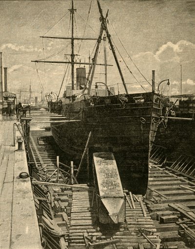 Putting the Obelisk in the Hold of the Steamer by Unbekannt