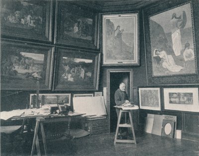 Puvis De Chavannes in his Studio by Unbekannt
