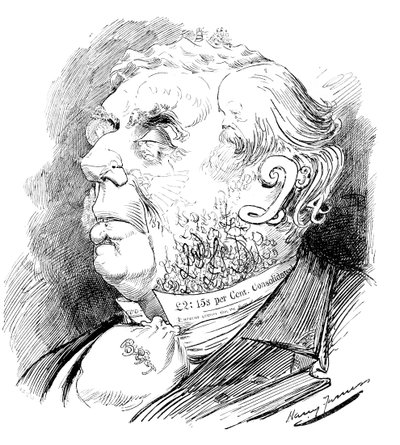 Puzzle head depicting British politician George Joachim Goschen, from Punch by Unbekannt
