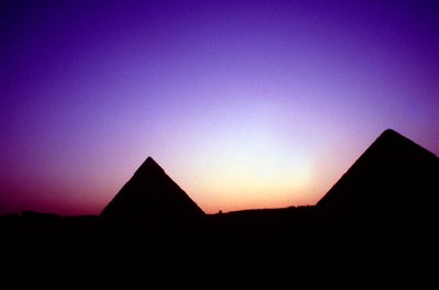 Pyramids of Giza, Egypt, at Sunset, c26th Century BC by Unbekannt