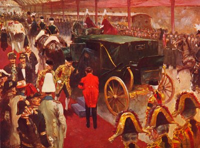 Queen Alexandra Arriving at Paddington Station for the Funeral of Queen Victoria, 1901 1906 by Unbekannt