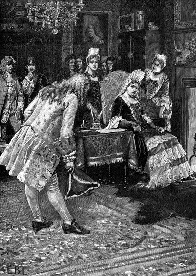 Queen Anne receiving the Duke of Marlborough, 19th century by Unbekannt