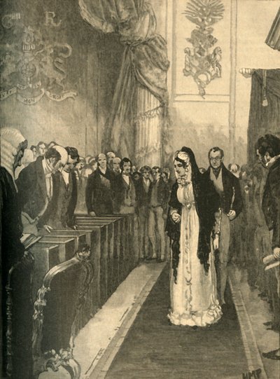Queen Caroline Entering the House of Lords During Her Trial, Westminster, London by Unbekannt
