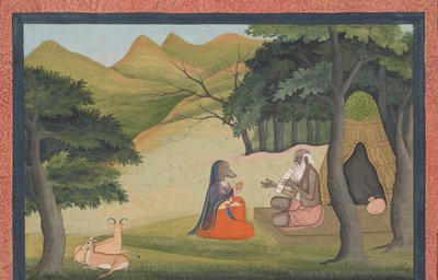 Queen Choladevi Before the Hermit-Sage Angiras by Unbekannt