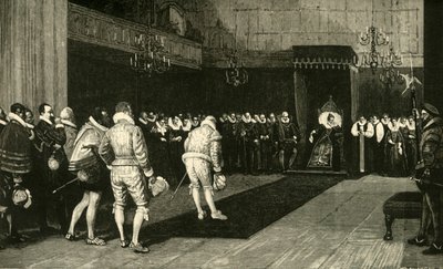 Queen Elizabeth Receiving the French Ambassadors after the Massacre of St. Bartholomew by Unbekannt