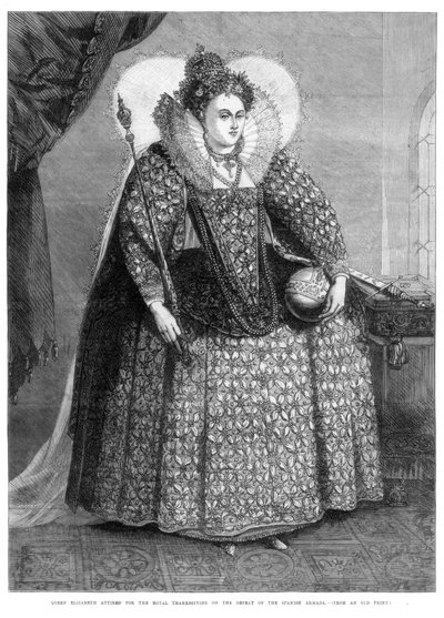 Queen Elizabeth Attired for the Royal Thanksgiving on the Defeat of the Spanish Armada by Unbekannt