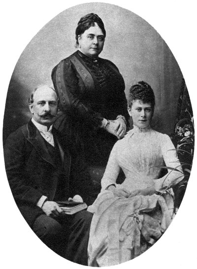 Queen Mary and her Parents, the Duke and Duchess of Teck by Unbekannt
