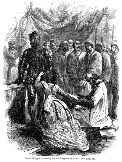 Queen Philippa interceding for the Burgesses of Calais, 1346 by Unbekannt