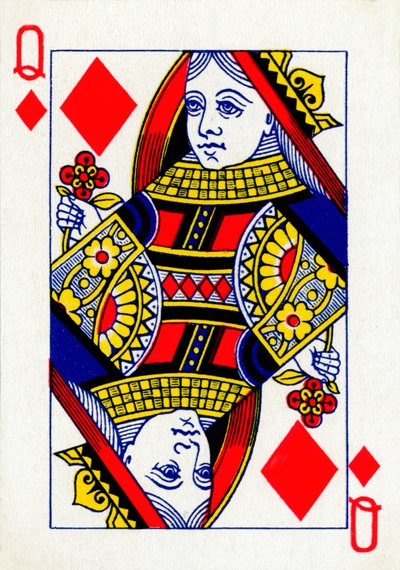 Queen of Diamonds from a deck of Goodall & Son Ltd. playing cards, c1940 by Unbekannt