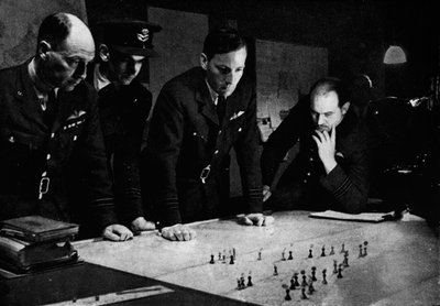 RAF Bomber Command Operations Room During a Raid, 1941 by Unbekannt